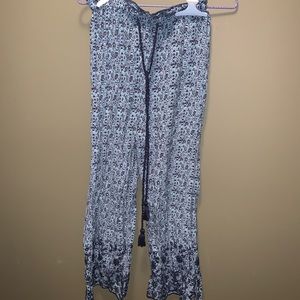 Top Shop Flowy High Waist Flare Capris